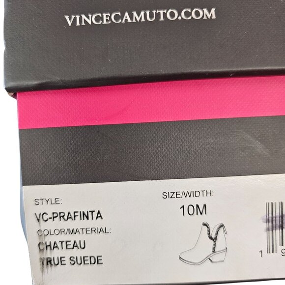 Vince Camuto Prafinta Suede Ankle Booties 10M Château Studded Detailing - Picture 15 of 15